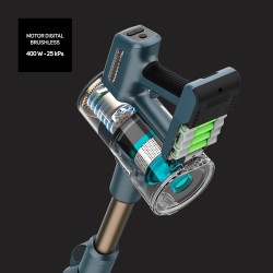 Taurus Homeland Digital Animal Flex Aspiradora escoba 2 en 1 Batería Secar Ciclónico, HEPA Sin bolsa 0,5 L Azul 2,2 Ah