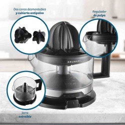 Grunkel XP-545NG prensa de cítricos eléctricos 40 W Negro
