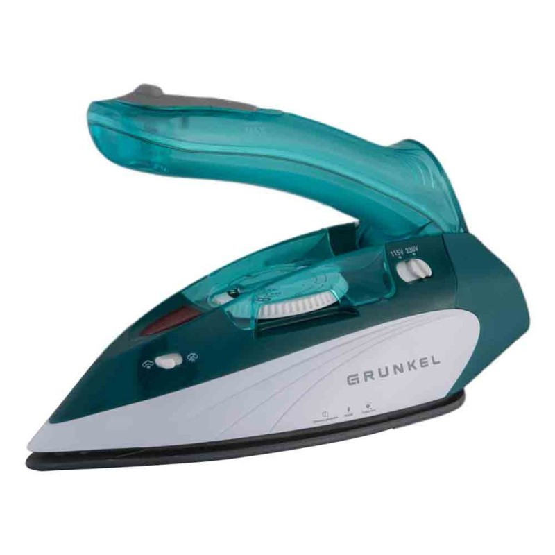 Grunkel PLV-900 plancha Plancha vapor-seco Suela antiadherente 900 W Blanco, Azul