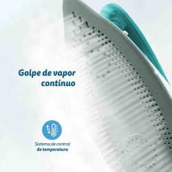 Grunkel PLV-900 plancha Plancha vapor-seco Suela antiadherente 900 W Blanco, Azul