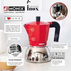 Monix M863103 cafetera manual Cafetera italiana 0,195 L Rojo