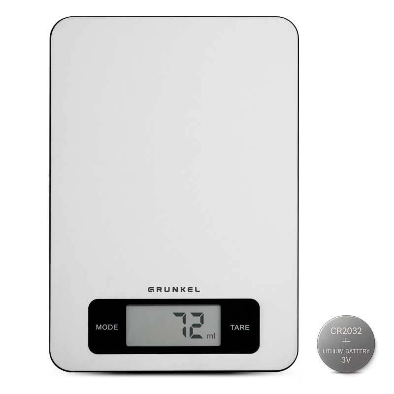 Grunkel BC-COOKXT báscula de cocina Acero inoxidable Encimera Rectángulo Báscula electrónica de cocina