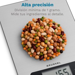 Grunkel BC-COOKXT báscula de cocina Acero inoxidable Encimera Rectángulo Báscula electrónica de cocina