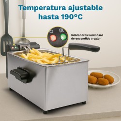 Grunkel FRYPRO-3SS freidora Sencillo 3 L Independiente 2000 W Acero inoxidable