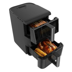 Cecotec Cecofry DuoLevel 10000 DuoSize Window Doble 10 L Independiente 2000 W Freidora de aire caliente Negro