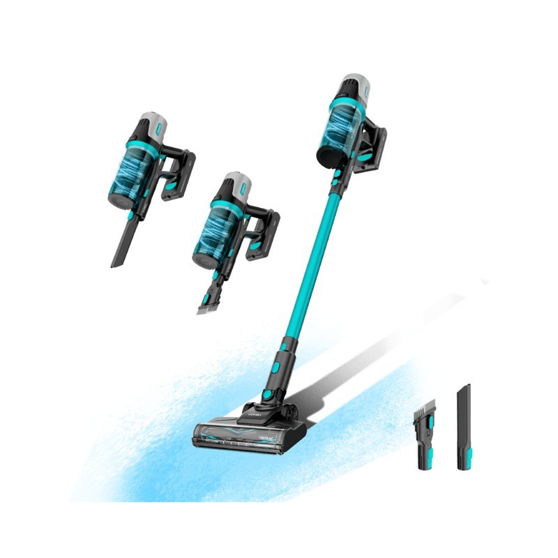 Cecotec Conga Rockstar 1500 Horizon Genesis XL Aspiradora escoba Batería Secar Sin bolsa Negro, Azul