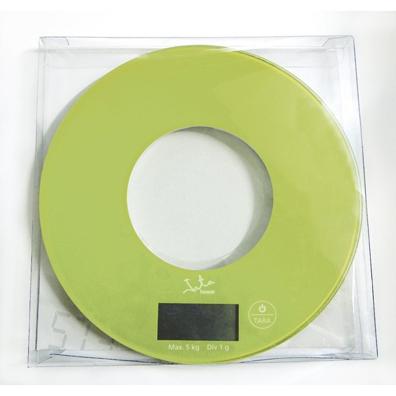 JATA 722P báscula de cocina Verde, Transparente Plaza Báscula electrónica de cocina