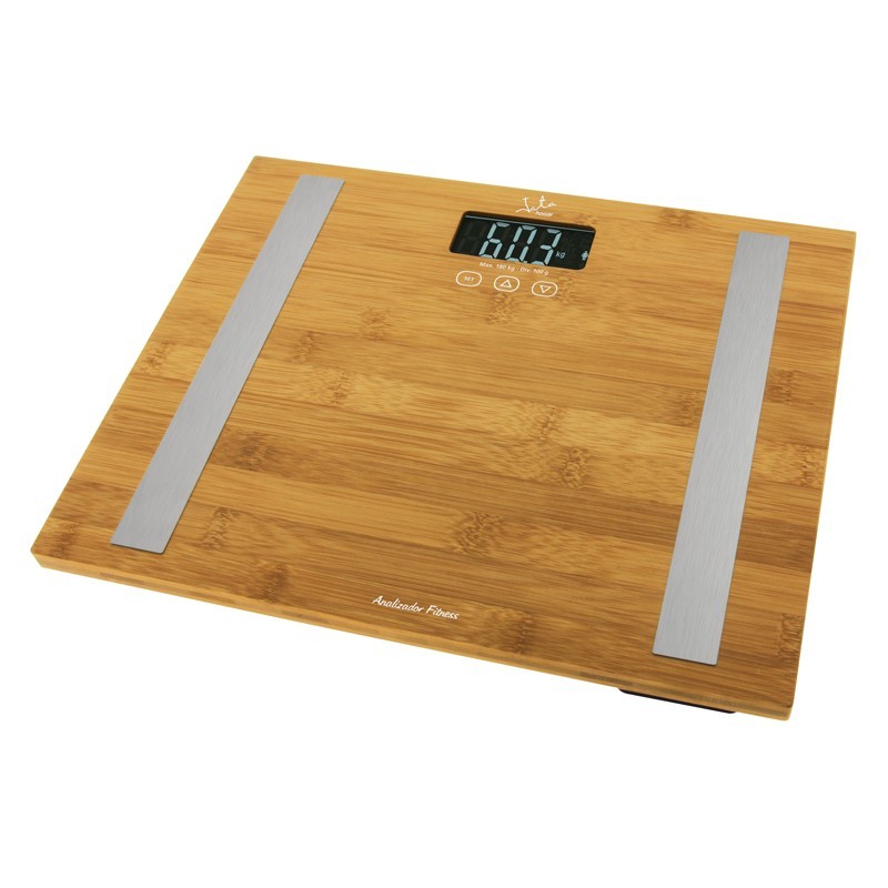 JATA 577 báscula de baño Rectángulo Bamboo Báscula personal electrónica