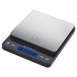 JATA Mod. 773 Negro, Plata Encimera Rectángulo Báscula electrónica de cocina