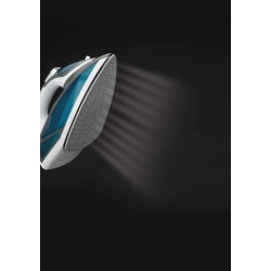 JATA PL619C plancha Plancha a vapor Suela de cerámica 2600 W Azul, Gris, Blanco