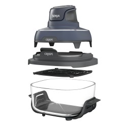 Ninja CRISPi Sencillo 3,8 L 1700 W Freidora de aire caliente Azul, Gris, Transparente