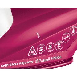 Russell Hobbs 26480-56 plancha Plancha vapor-seco Suela de cerámica Rojo, Blanco