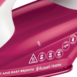 Russell Hobbs 26480-56 plancha Plancha vapor-seco Suela de cerámica Rojo, Blanco