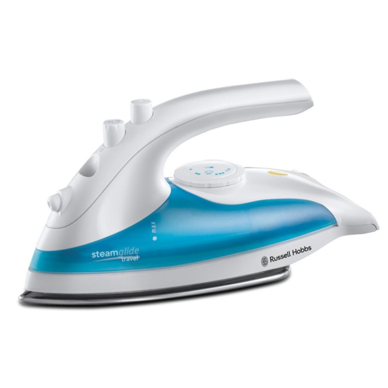 Russell Hobbs Úti vasaló Plancha a vapor Suela de acero inoxidable 850 W Azul, Blanco