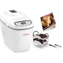 Moulinex OW6101 panificadora 1650 W Blanco, Gris