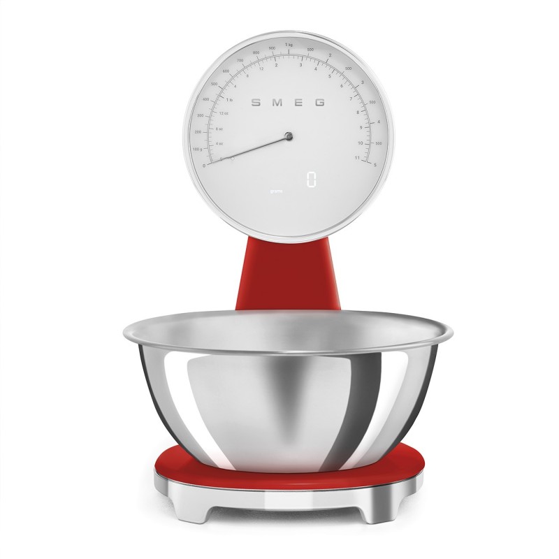Smeg KSF01RDWW báscula de cocina Rojo Encimera Báscula electrónica de cocina