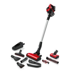 Bosch Serie 6 BBS61PET2 aspiradora de pie y escoba eléctrica Aspiradora escoba 2 en 1 Batería Secar Sin bolsa Rojo