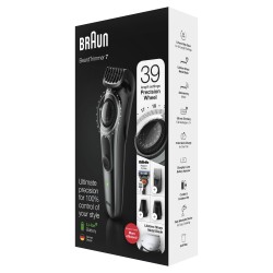 Braun BeardTrimmer BT7220 AC Batería 39 2 cm Negro, Gris