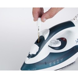 JATA PL120 plancha Plancha a vapor Suela de acero inoxidable 2200 W Azul, Blanco