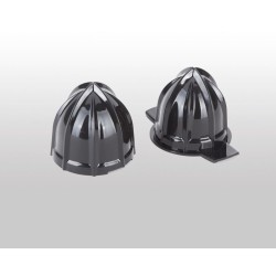 JATA EX421 exprimidor Exprimidor eléctrico con brazo 40 W Negro, Acero inoxidable, Transparente
