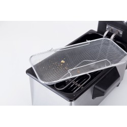 JATA FR680 freidora Sencillo 3,2 L Independiente 2000 W Negro, Acero inoxidable