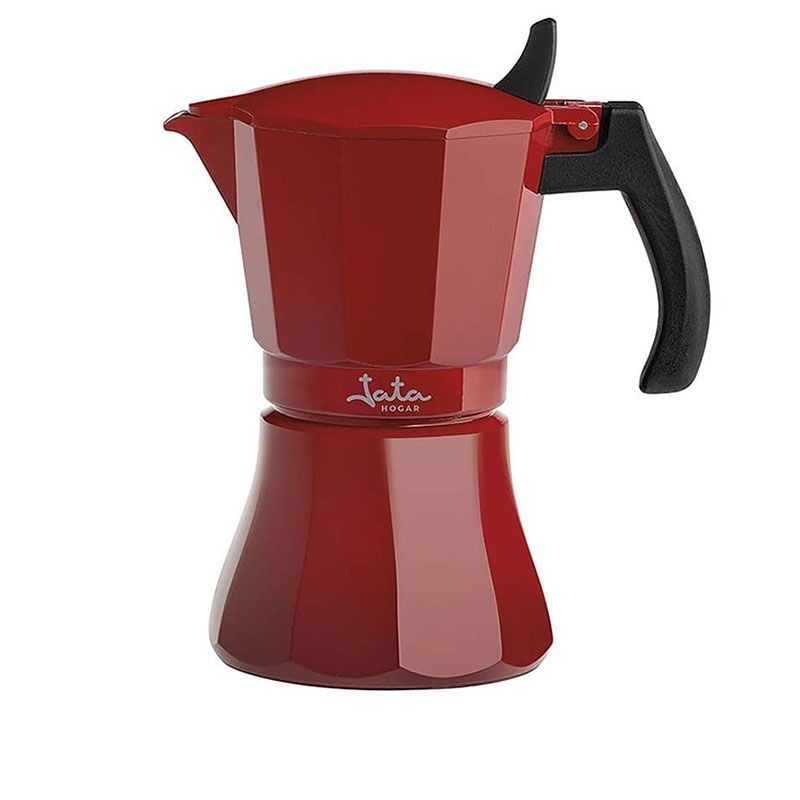 JATA Cafetera de inducción roja vulcano HCAF2009