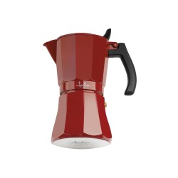 JATA Cafetera de inducción roja vulcano