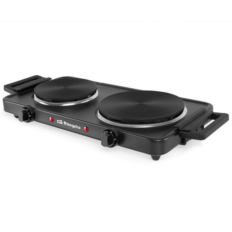 Orbegozo PE2855 hobs Negro Encimera Hornillo eléctrico   Placa eléctrica 2 zona(s)