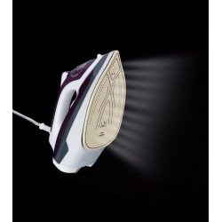 JATA PL221C plancha Plancha a vapor Suela Ceramic Ultra Glide 2400 W Gris, Púrpura, Blanco
