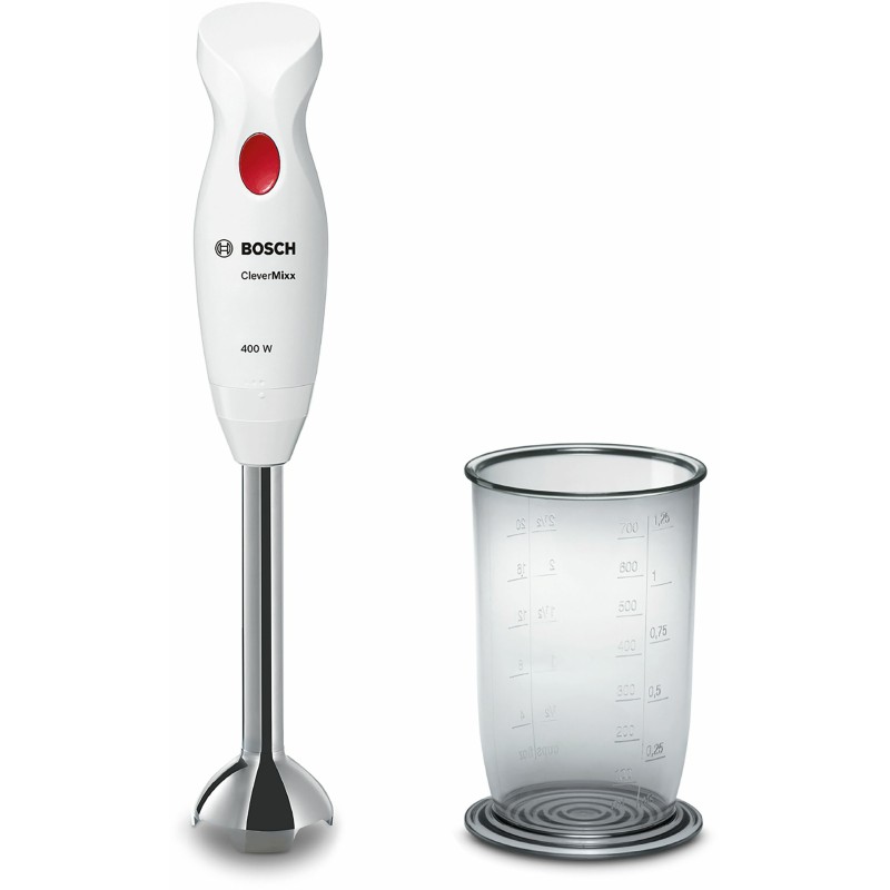 Bosch MSM24100 licuadora Batidora de inmersión 400 W Acero inoxidable, Blanco
