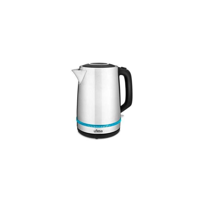 Ufesa Ness tetera eléctrica 1,7 L 2200 W Negro, Acero inoxidable