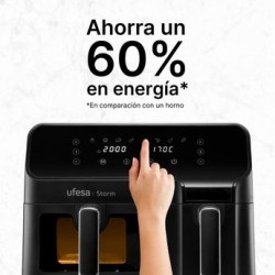Ufesa Storm Doble 9 L 1700 W Freidora de aire caliente Negro