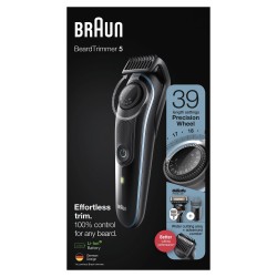 Braun BeardTrimmer 5 BT5340 AC Batería 39 2 cm Negro, Azul