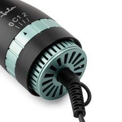 JATA JBSC2211 Utensilio de peinado Cepillo de aire caliente Caliente Negro, Turquesa 1200 W 1,8 m