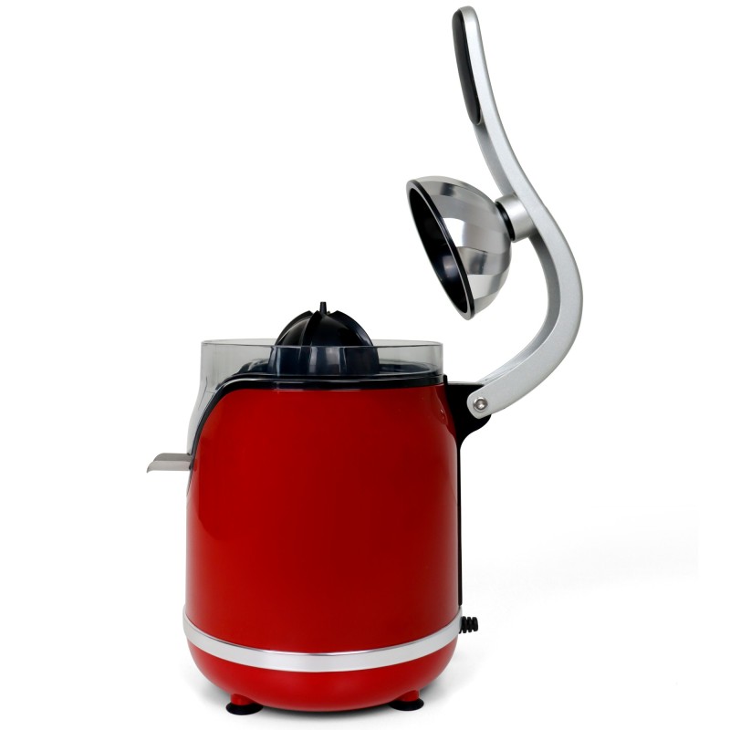 JATA JEEX1059 exprimidor Exprimidor eléctrico con brazo 160 W Rojo, Acero inoxidable