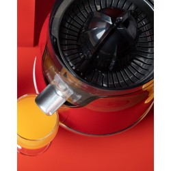 JATA JEEX1059 exprimidor Exprimidor eléctrico con brazo 160 W Rojo, Acero inoxidable