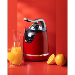 JATA JEEX1059 exprimidor Exprimidor eléctrico con brazo 160 W Rojo, Acero inoxidable