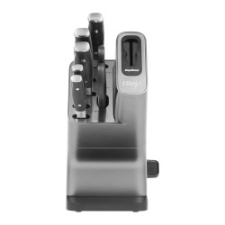 Ninja Foodi StaySharp Bloque con ranuras para cuchillos Acero inoxidable Negro, Plata