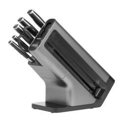 Ninja Foodi StaySharp Bloque con ranuras para cuchillos Acero inoxidable Negro, Plata