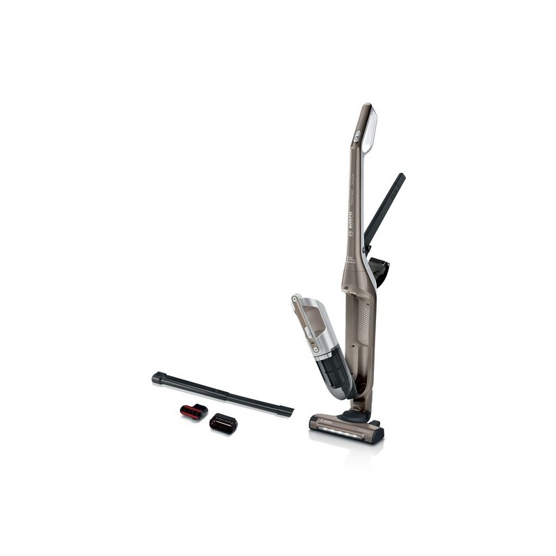 Bosch BBH3ALL23 aspiradora de pie y escoba eléctrica Aspiradora escoba 2 en 1 Batería Secar Sin bolsa 0,4 L Champán, Metálico