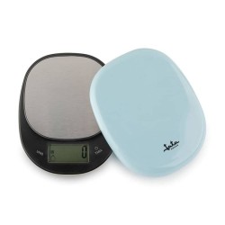 JATA HBAL1202 báscula de cocina Negro, Azul, Metálico Encimera Rectángulo Báscula electrónica de cocina