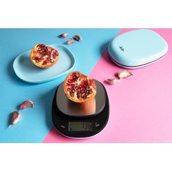 JATA HBAL1202 báscula de cocina Negro, Azul, Metálico Encimera Rectángulo Báscula electrónica de cocina