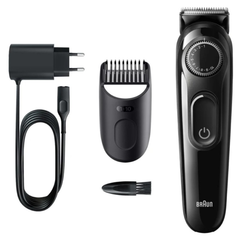 Braun BeardTrimmer BT3322 depiladora para la barba AC Batería 40 1 cm Mojado y seco Negro