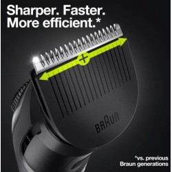 Braun BeardTrimmer BT3322 depiladora para la barba AC Batería 40 1 cm Mojado y seco Negro