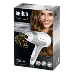 Braun Silk-épil 5 HD580 secador 2500 W Plata, Blanco