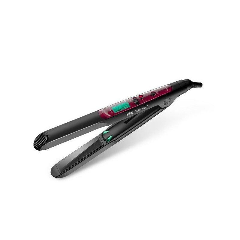 Braun Satin Hair 7 ST750 Utensilio de peinado Plancha de pelo Caliente Negro, Borgoña 2 m