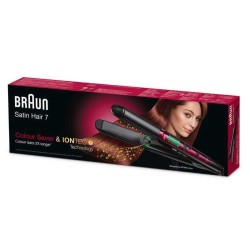 Braun Satin Hair 7 ST750 Utensilio de peinado Plancha de pelo Caliente Negro, Borgoña 2 m