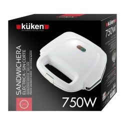 Küken 33891 sandwichera 750 W Blanco