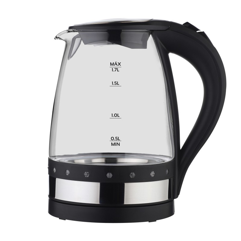 Küken 33486 tetera eléctrica 1,7 L 2200 W Negro, Transparente
