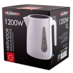 Küken 33603 tetera eléctrica 1 L 1200 W Negro, Blanco